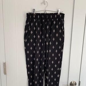 Pattern satin jogger pants